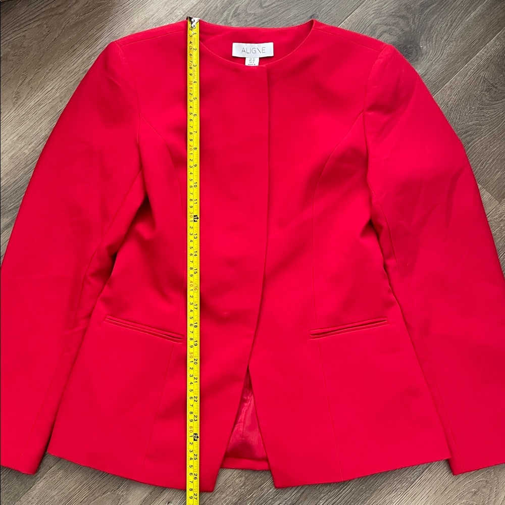 Aligne Red Daphne Waisted Blazer Jacket – Size 6 – NWT New - Picture 7 of 12